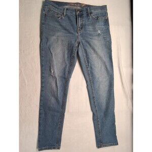 Seven 7 For All Mankind Girlfriend Skinny Distressed Stretch Jeans Size 10